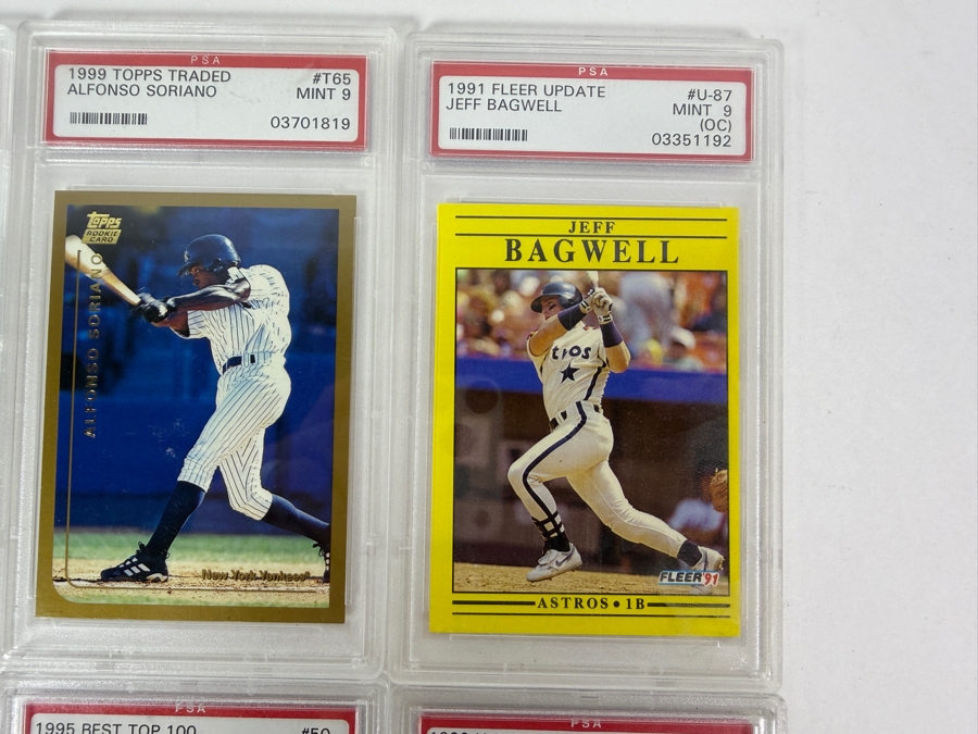 (5) PSA Graded Baseball Cards and (1) PSA Graded U.D. NFL Powerdeck [Photo 3]