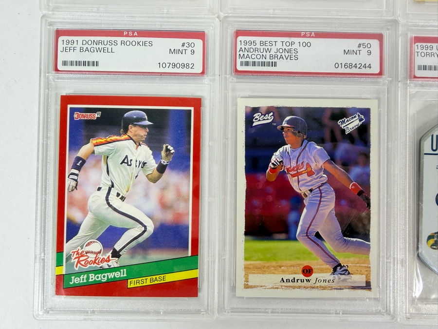 (5) PSA Graded Baseball Cards and (1) PSA Graded U.D. NFL Powerdeck [Photo 4]