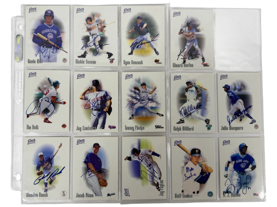 (14) Vintage 1996 Signed Best Baseball Cards
