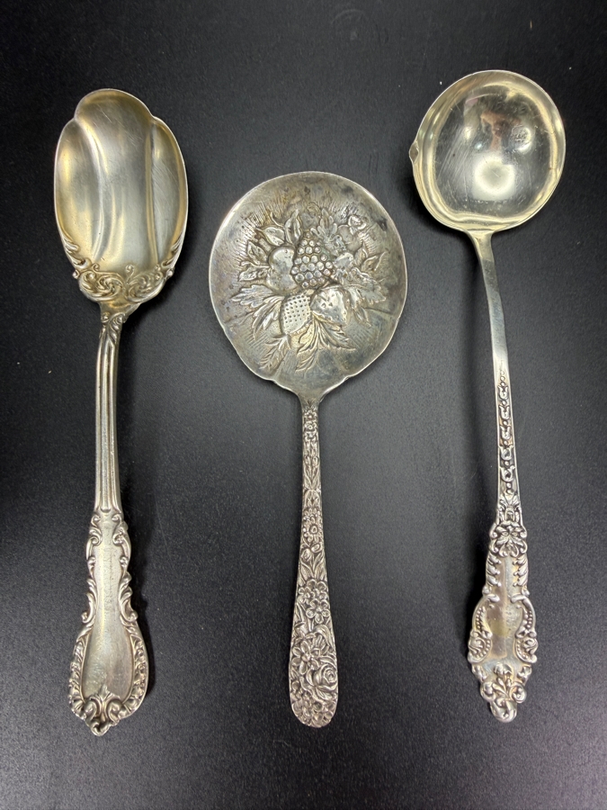 (3) Vintage Sterling Silver Spoons 72.2g [Photo 3]