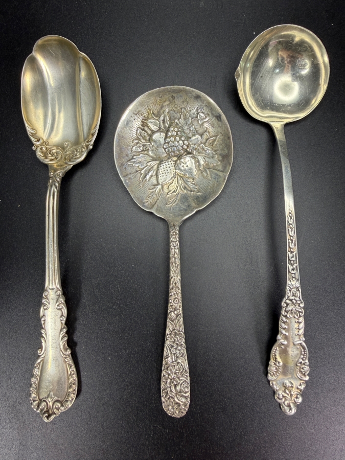 (3) Vintage Sterling Silver Spoons 72.2g [Photo 2]