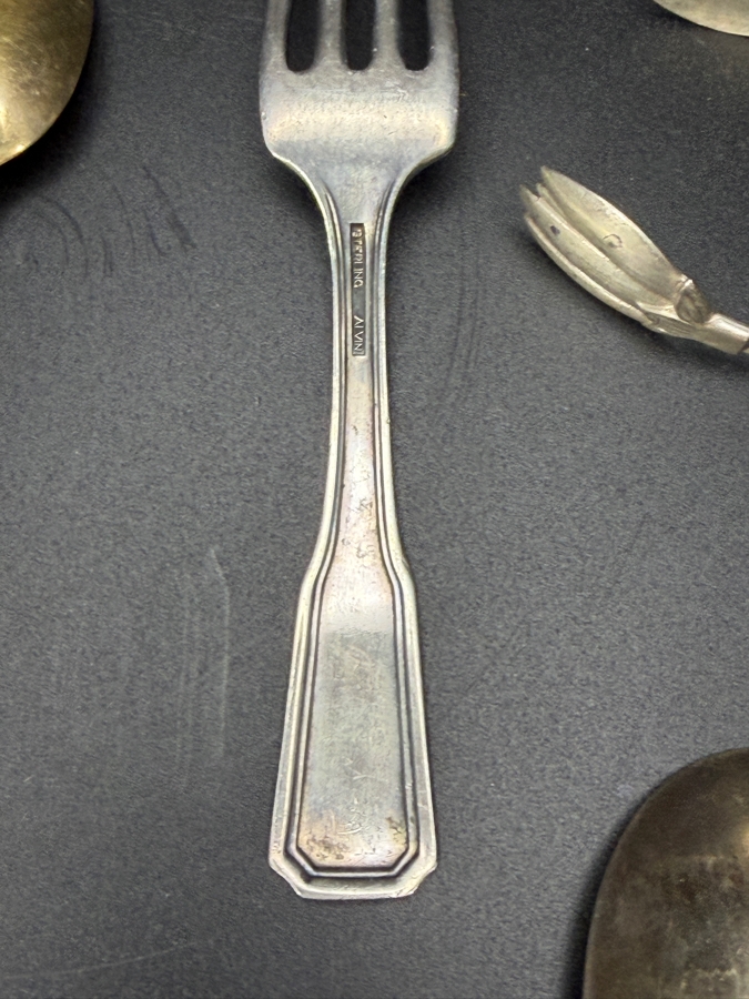 Collection of Sterling Silver Spoons, Sterling Silver Fork and Sterling Silver Tongs 146.3g [Photo 12]