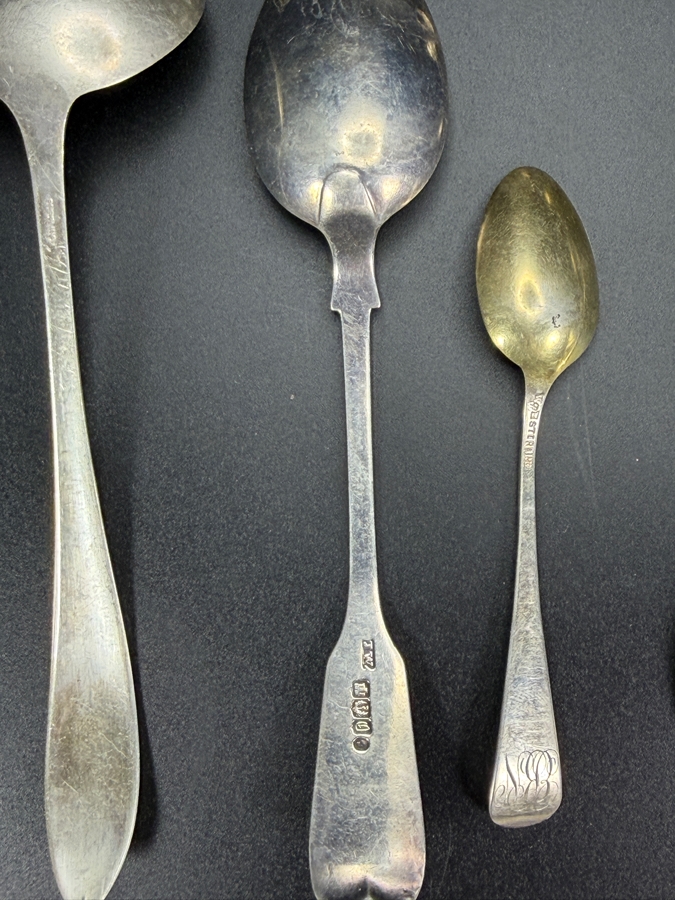 Collection of Sterling Silver Spoons, Sterling Silver Fork and Sterling Silver Tongs 146.3g [Photo 9]