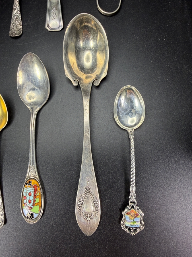 Collection of Sterling Silver Spoons, Sterling Silver Fork and Sterling Silver Tongs 146.3g [Photo 5]