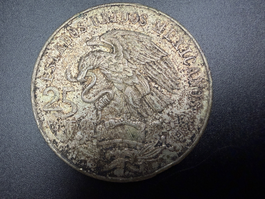 Vintage 1968 Mexican 25 Pesos Coin Struck to Commemorate the XIX Olympic Games Held in Mexico City 22.4g [Photo 2]