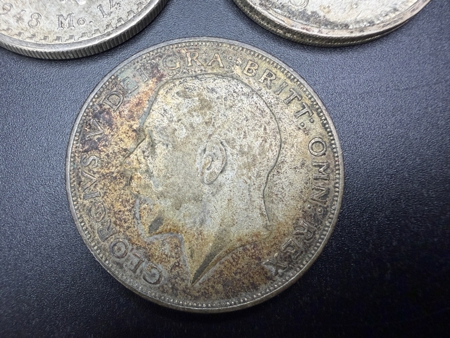 1948 Mexican Peso Silver Coin, 1945 British India One Rupee Silver Coin and 1923 Great Britain Half Crown Silver Coin [Photo 3]
