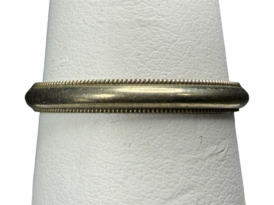 Vintage 14K Gold Milgrain Knife Edge Wedding Band Ring Size 7.25 2.0g