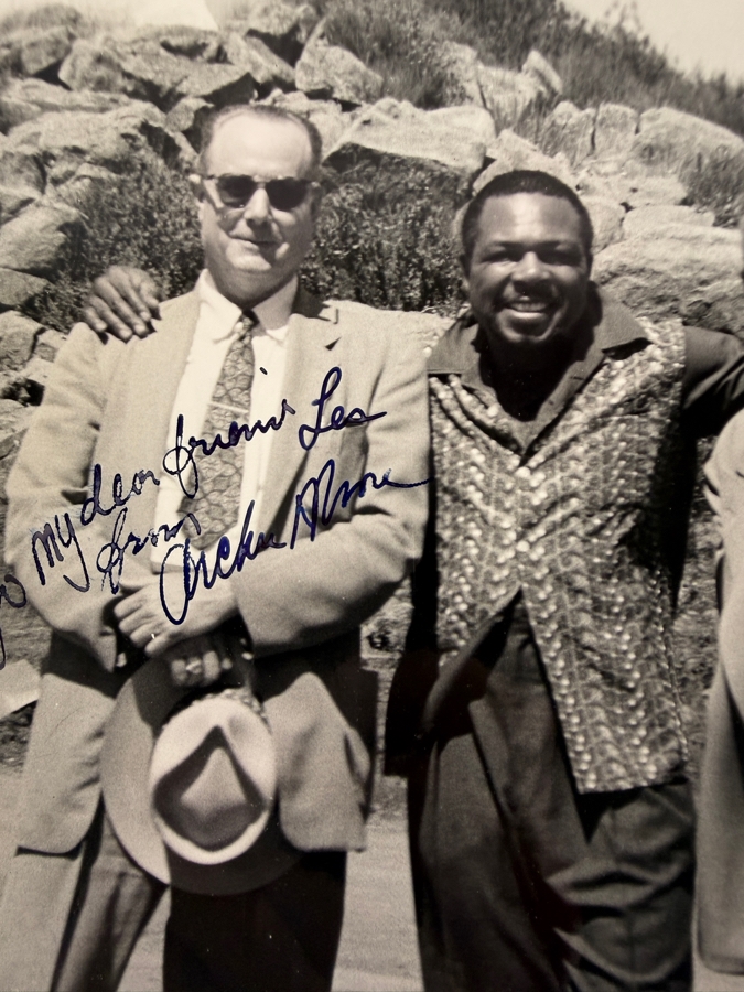 Just Added - Archie Moore Vintage Autographed Promotional Boxing Photos Set Of Four 8X10 All Hand Inscribed To Les Smee Dated March 1952 [Photo 6]