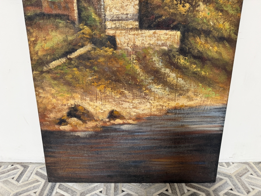 Just Added - Large Uttermost Living by the Sea Tuscany Painting 40 X 70 [Photo 5]