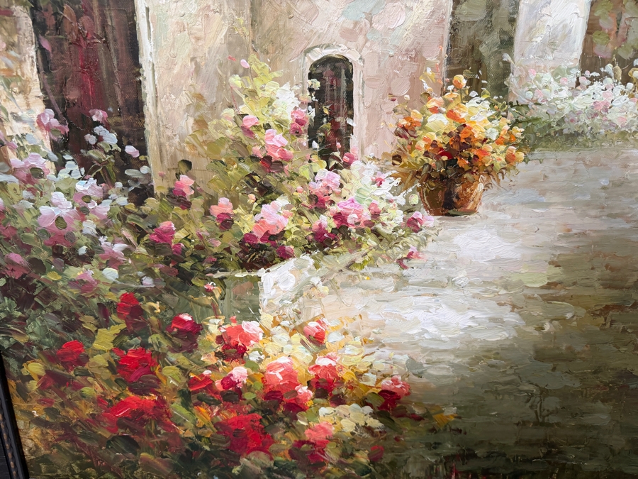 Just Added - Italy Tuscany Village Artwork On Canvas 48 X 36 Framed 55 X 44 [Photo 4]