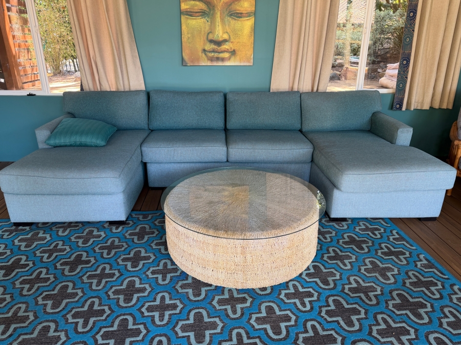 Just Added - U-Shaped Teal Fabric Sectional Sofa With Double Chaise Lounges 136'W X 60'D