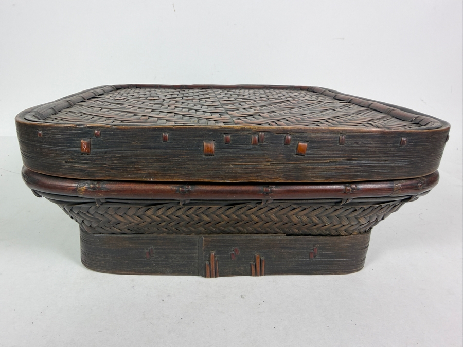 Antique Ifugao 'Camuan' Rice Basket from the Philippines 12W X 12D X 5H [Photo 3]