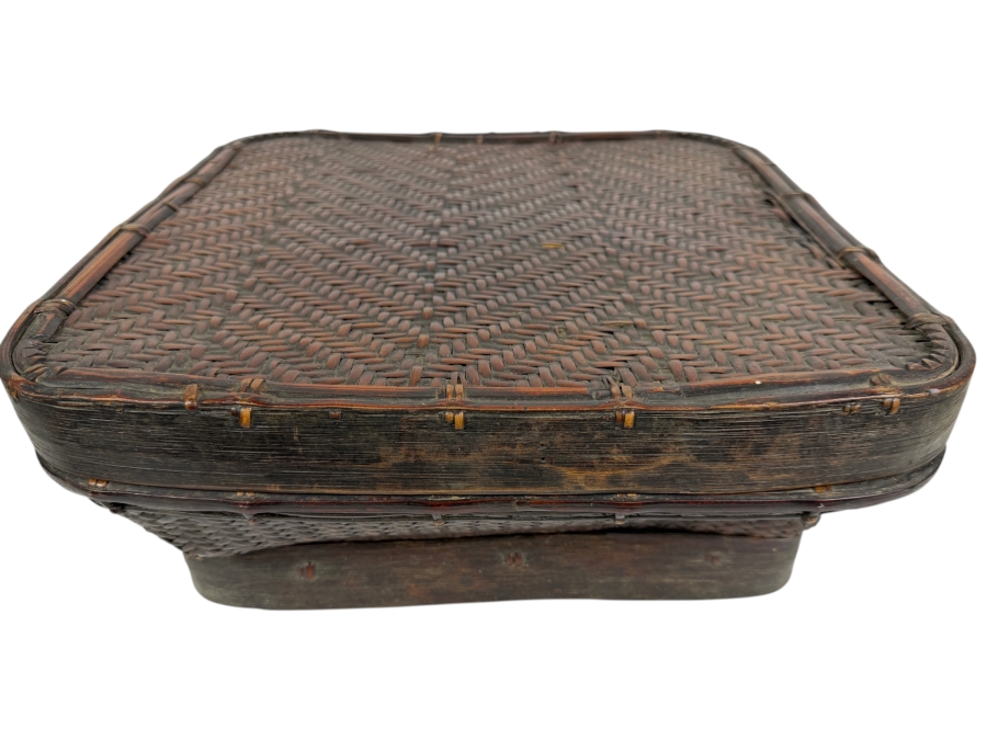 Antique Ifugao 'Camuan' Rice Basket from the Philippines 15W X 15D X 6H