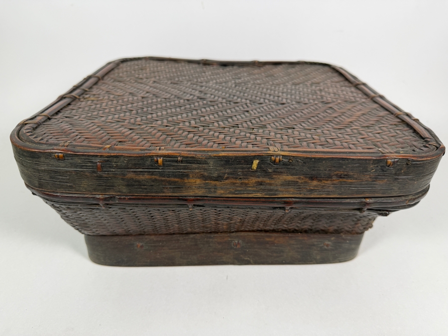 Antique Ifugao 'Camuan' Rice Basket from the Philippines 15W X 15D X 6H [Photo 3]
