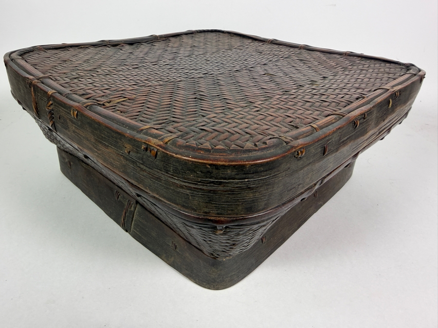 Antique Ifugao 'Camuan' Rice Basket from the Philippines 15W X 15D X 6H [Photo 4]