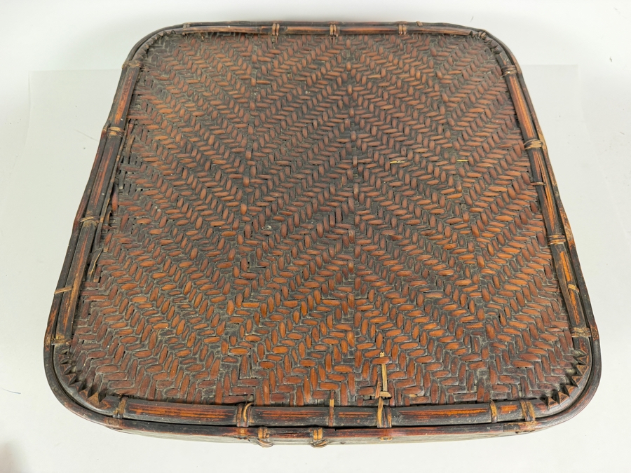 Antique Ifugao 'Camuan' Rice Basket from the Philippines 15W X 15D X 6H [Photo 6]