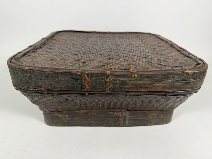 Antique Ifugao 'Camuan' Rice Basket from the Philippines 15W X 15D X 6H [Photo 5]