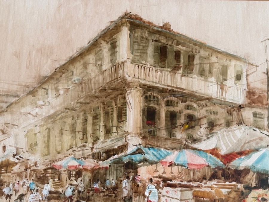 Ang Ah Tee (b. 1943, Singapore) Stunning Original Abstract Watercolor Painting On Paper 31 X 24 Framed 40.5 X 33.5 [Photo 12]