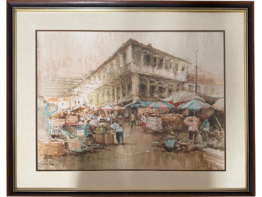 Ang Ah Tee (b. 1943, Singapore) Stunning Original Abstract Watercolor Painting On Paper 31 X 24 Framed 40.5 X 33.5 [Photo 2]