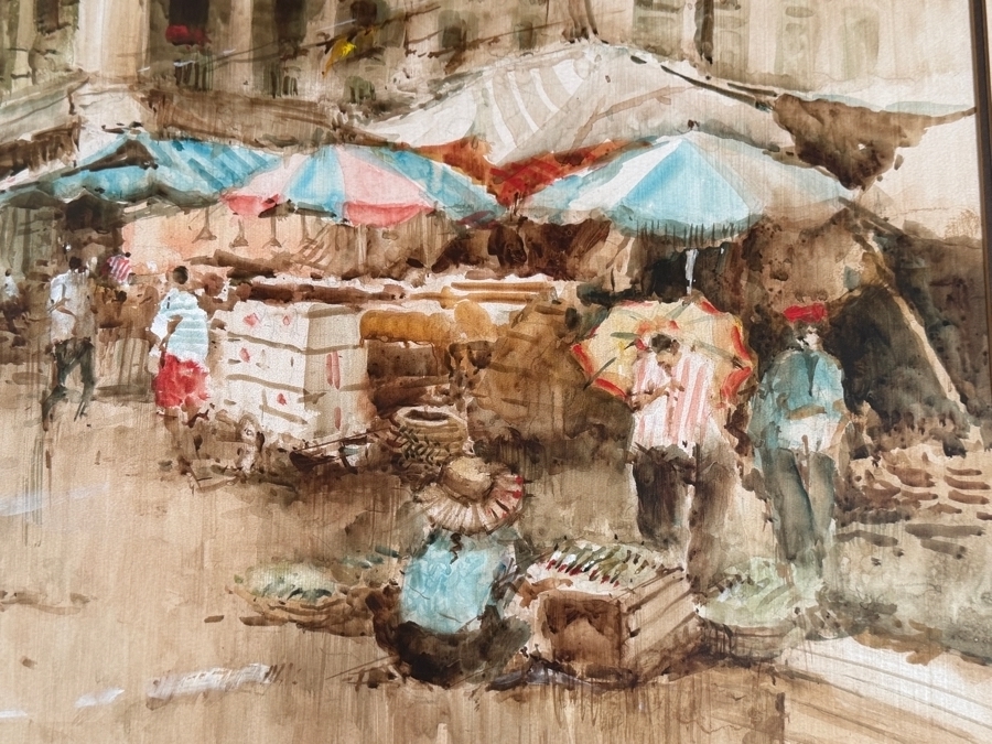 Ang Ah Tee (b. 1943, Singapore) Stunning Original Abstract Watercolor Painting On Paper 31 X 24 Framed 40.5 X 33.5 [Photo 11]