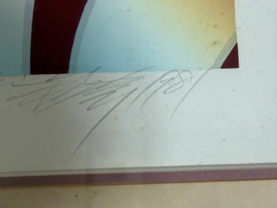 Lee Shi-chi (Chinese, 1938 - 2019) Artist Signed Limited Edition Modernist Abstract Serigraph Dated 1981 22 X 17 Framed 29 X 24 [Photo 7]