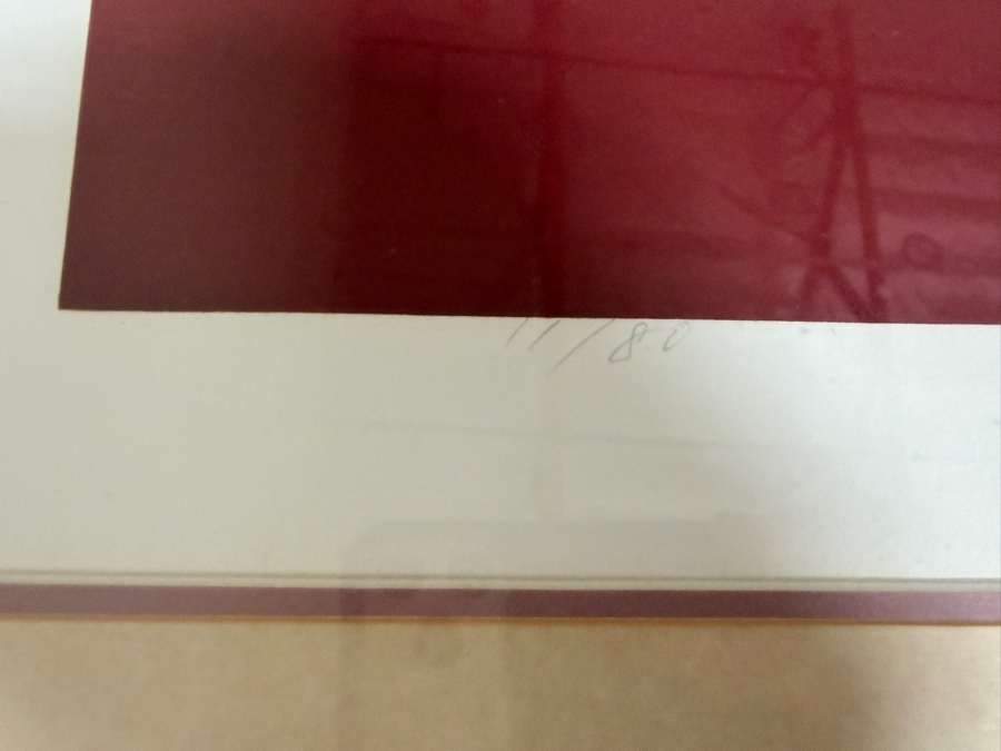 Lee Shi-chi (Chinese, 1938 - 2019) Artist Signed Limited Edition Modernist Abstract Serigraph Dated 1981 22 X 17 Framed 29 X 24 [Photo 7]