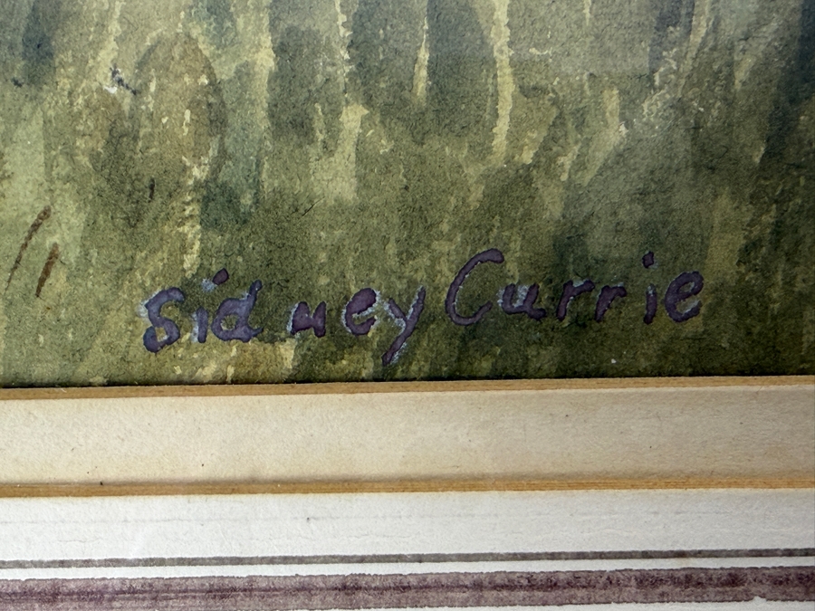 Sidney Currie (1876-1930, United Kingdom) Original Watercolor Painting on Paper 12.5 X 8.5 Framed 20 X 16 [Photo 8]