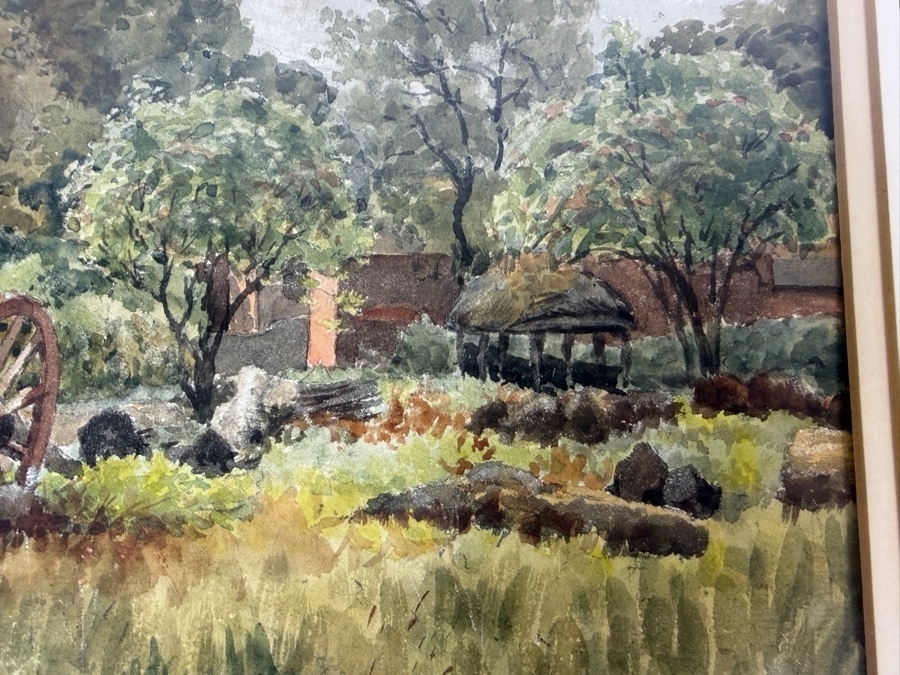 Sidney Currie (1876-1930, United Kingdom) Original Watercolor Painting on Paper 12.5 X 8.5 Framed 20 X 16 [Photo 7]