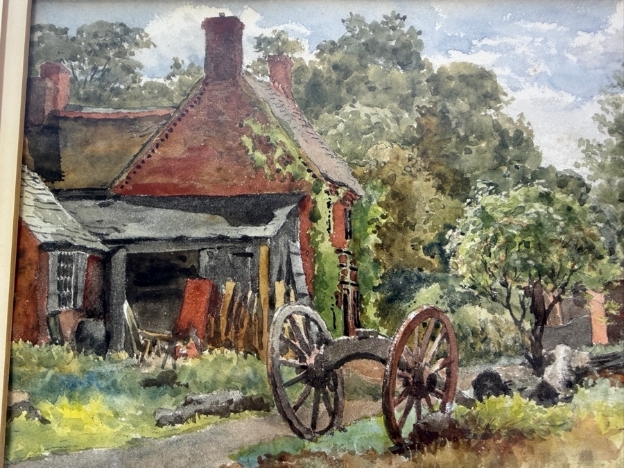 Sidney Currie (1876-1930, United Kingdom) Original Watercolor Painting on Paper 12.5 X 8.5 Framed 20 X 16 [Photo 6]