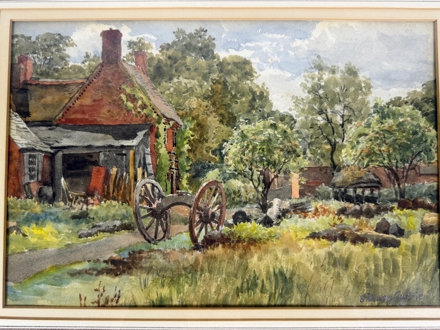 Sidney Currie (1876-1930, United Kingdom) Original Watercolor Painting on Paper 12.5 X 8.5 Framed 20 X 16 [Photo 5]