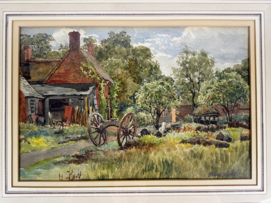 Sidney Currie (1876-1930, United Kingdom) Original Watercolor Painting on Paper 12.5 X 8.5 Framed 20 X 16 [Photo 4]