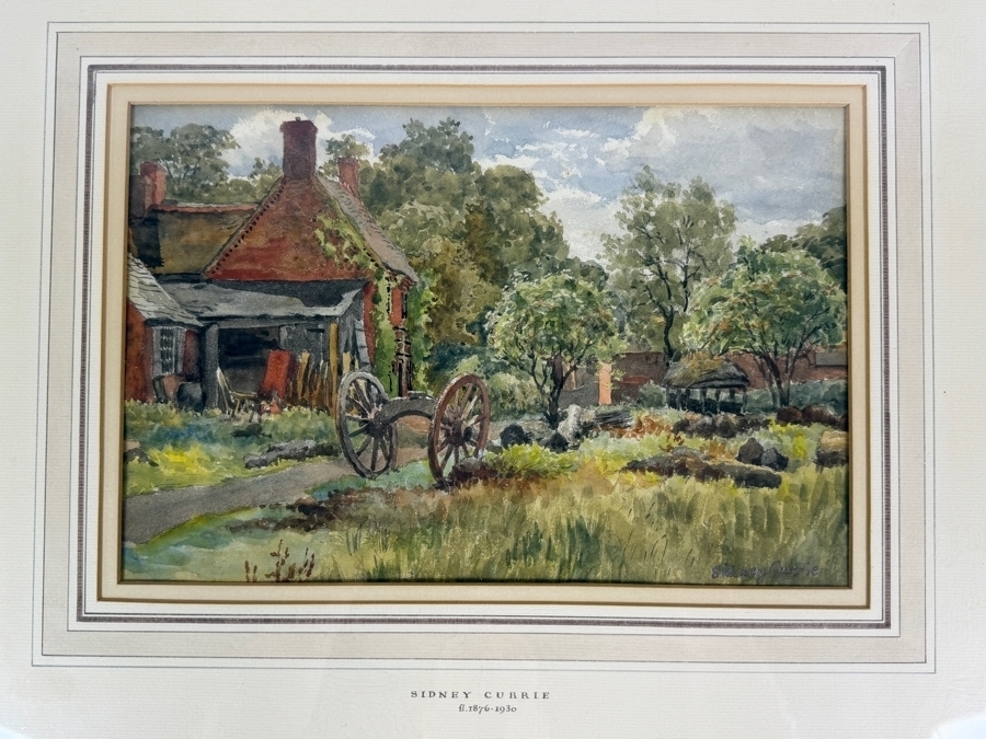 Sidney Currie (1876-1930, United Kingdom) Original Watercolor Painting on Paper 12.5 X 8.5 Framed 20 X 16 [Photo 3]