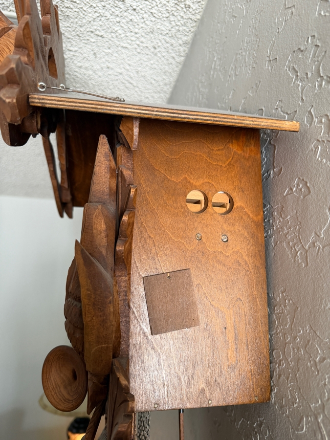 Large Vintage Black Forest Germany Wooden Hunter-Style Cuckoo Clock Working [Photo 9]