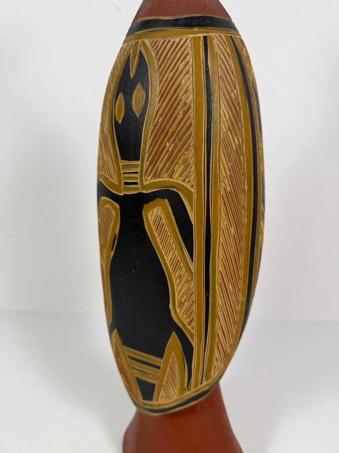 Vintage Australian Aboriginal Hand-carved Wooden Sculpture from Eastern Arnhem Land Australia 19'H [Photo 6]