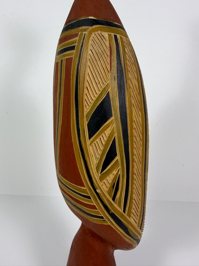 Vintage Australian Aboriginal Hand-carved Wooden Sculpture from Eastern Arnhem Land Australia 19'H [Photo 2]