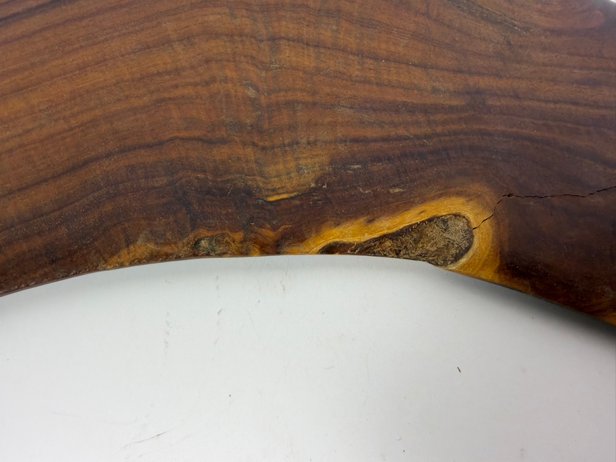 Vintage Australian Aboriginal Hand-carved Boomerang 25'W X 12'H [Photo 6]