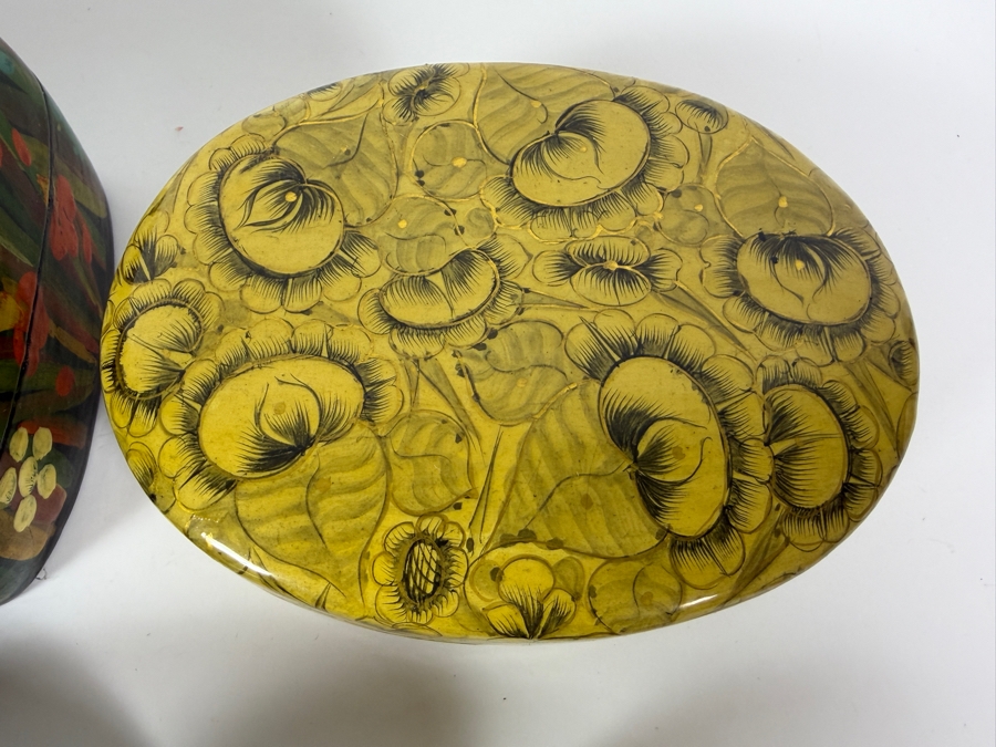 (5) Vintage Kashmiri Paper Mache Trinket Boxes [Photo 9]