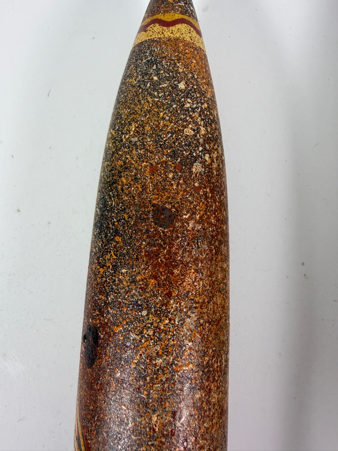 Pair of Vintage Australian Aboriginal Hand-painted Clap Sticks Percussion Instruments Used in Aboriginal Ceremonies 13L [Photo 8]