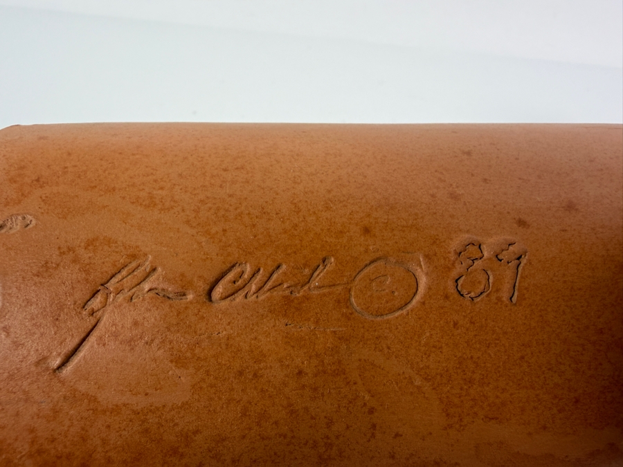 Robin Chlad Signed Terracotta 'Hopi Sun Kachina' Luminaria Sculpture Dated 1989 7W X 16H [Photo 10]