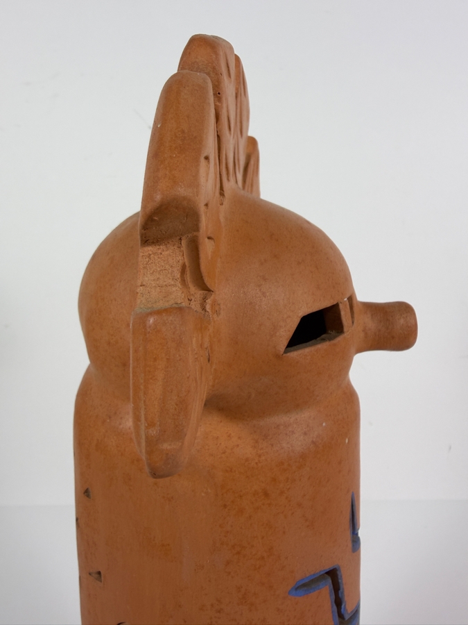 Robin Chlad Signed Terracotta 'Hopi Sun Kachina' Luminaria Sculpture Dated 1989 7W X 16H [Photo 8]