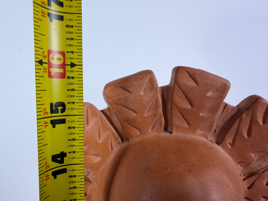 Robin Chlad Signed Terracotta 'Hopi Sun Kachina' Luminaria Sculpture Dated 1989 7W X 16H [Photo 13]