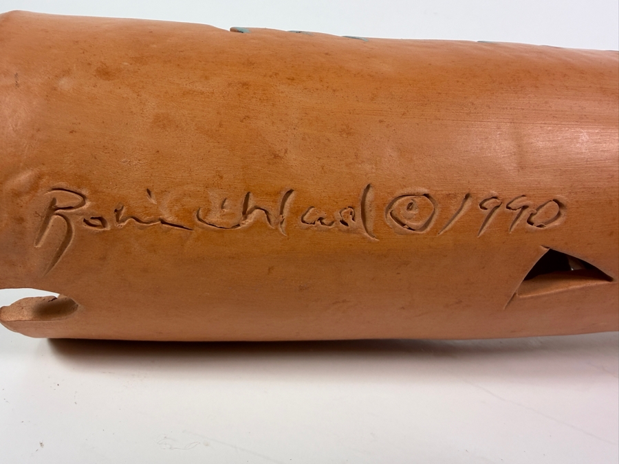 Robin Chlad Signed Terracotta Luminaria Sculpture Dated 1990 6W X 18H [Photo 7]