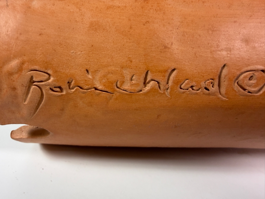 Robin Chlad Signed Terracotta Luminaria Sculpture Dated 1990 6W X 18H [Photo 8]