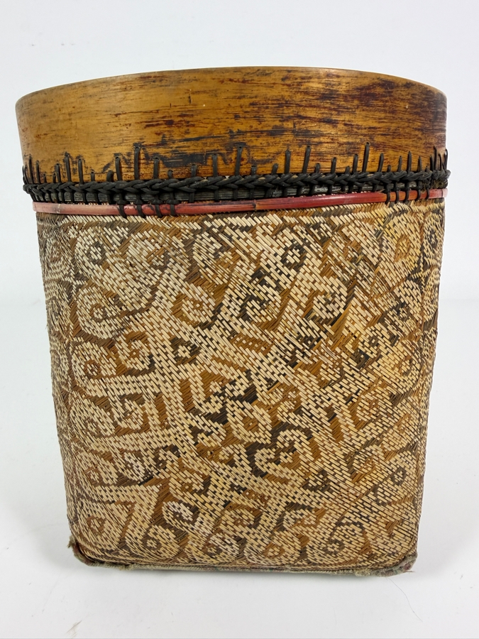 Traditional Dayak Wedding Dowry Basket from Borneo 7.75H [Photo 5]