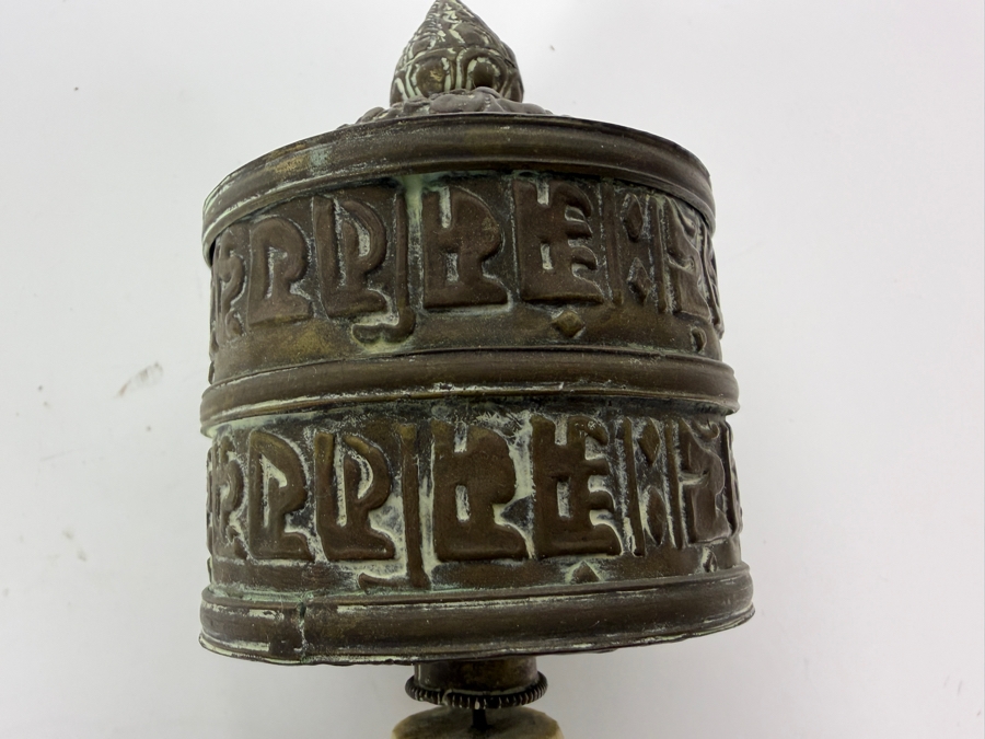 Antique Tibetan Prayer Wheel 10'L [Photo 8]