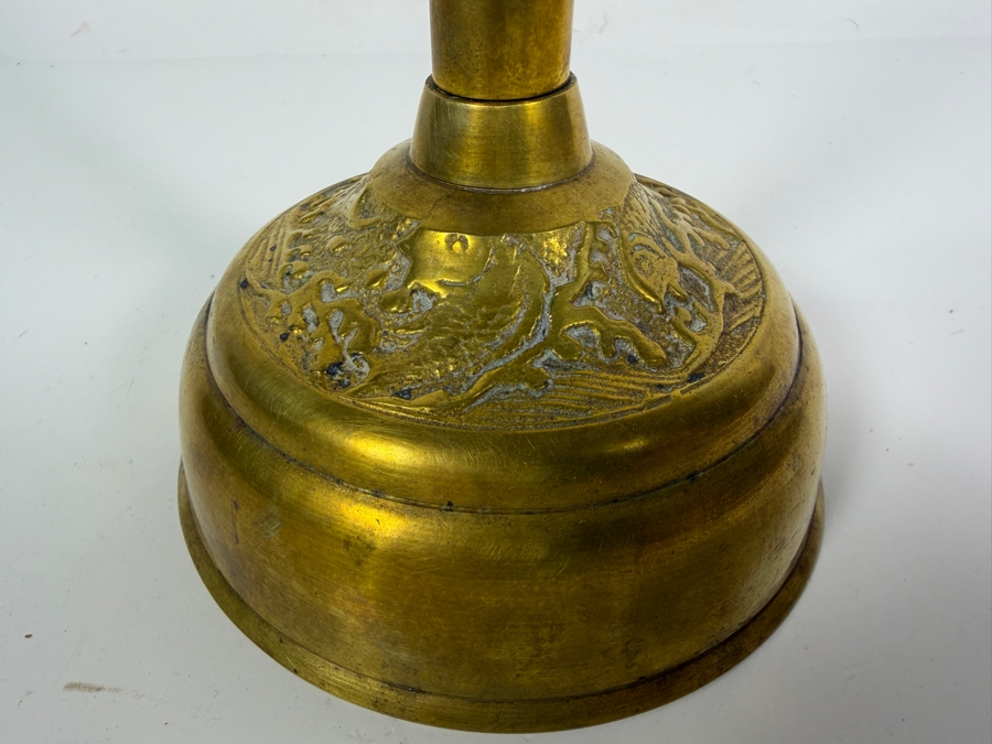 Korean Joseon Dynasty Style Brass Adjustable Butterfly Screen Wedding Candle Holder 22'H [Photo 2]