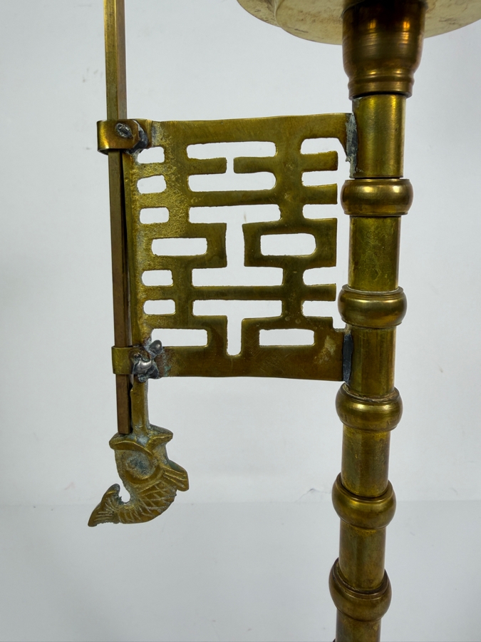 Korean Joseon Dynasty Style Brass Adjustable Butterfly Screen Wedding Candle Holder 22'H [Photo 4]
