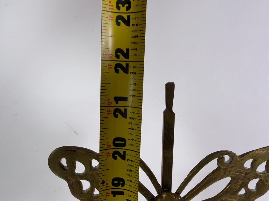 Korean Joseon Dynasty Style Brass Adjustable Butterfly Screen Wedding Candle Holder 22'H [Photo 8]