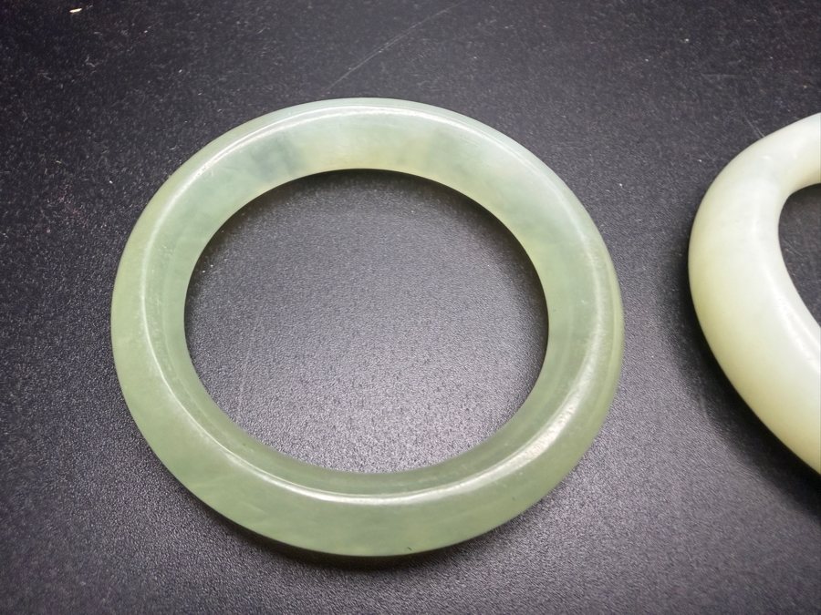 (6) Chinese Jade Carved Pendant Small Bangles For Child 2'W [Photo 5]