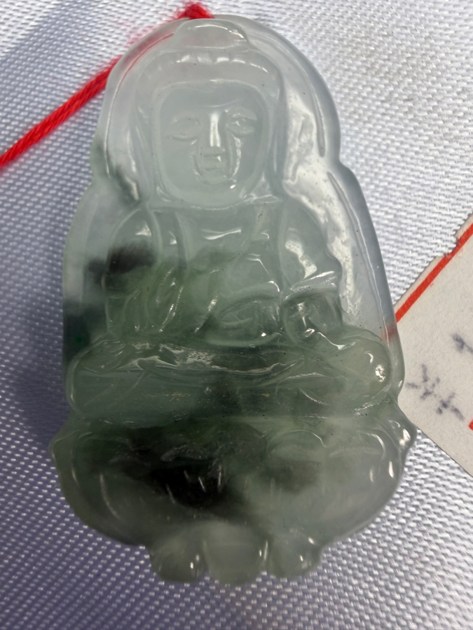 Chinese Jadeite Carved Guanyin Bodhisattva Pendant